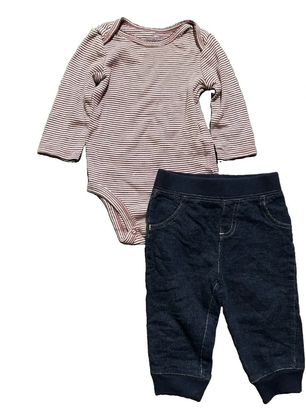 Baby Winter Tops Stripes Long Sleeve Bodysuits Size 3-6 Months